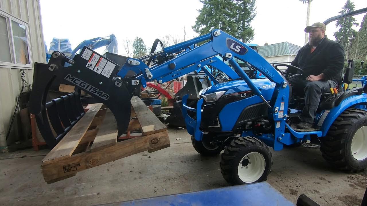 Ls Tractor MT225S 3rd function and MCG1154A grapple review YouTube