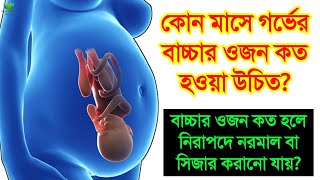 কোন সপ্তাহে গর্ভের বাচ্চার ওজন কত হওয়া উচিত? || নরমাল বা সিজার ডেলিভারির জন্য বাচ্চার আদর্শ ওজন কত? screenshot 3