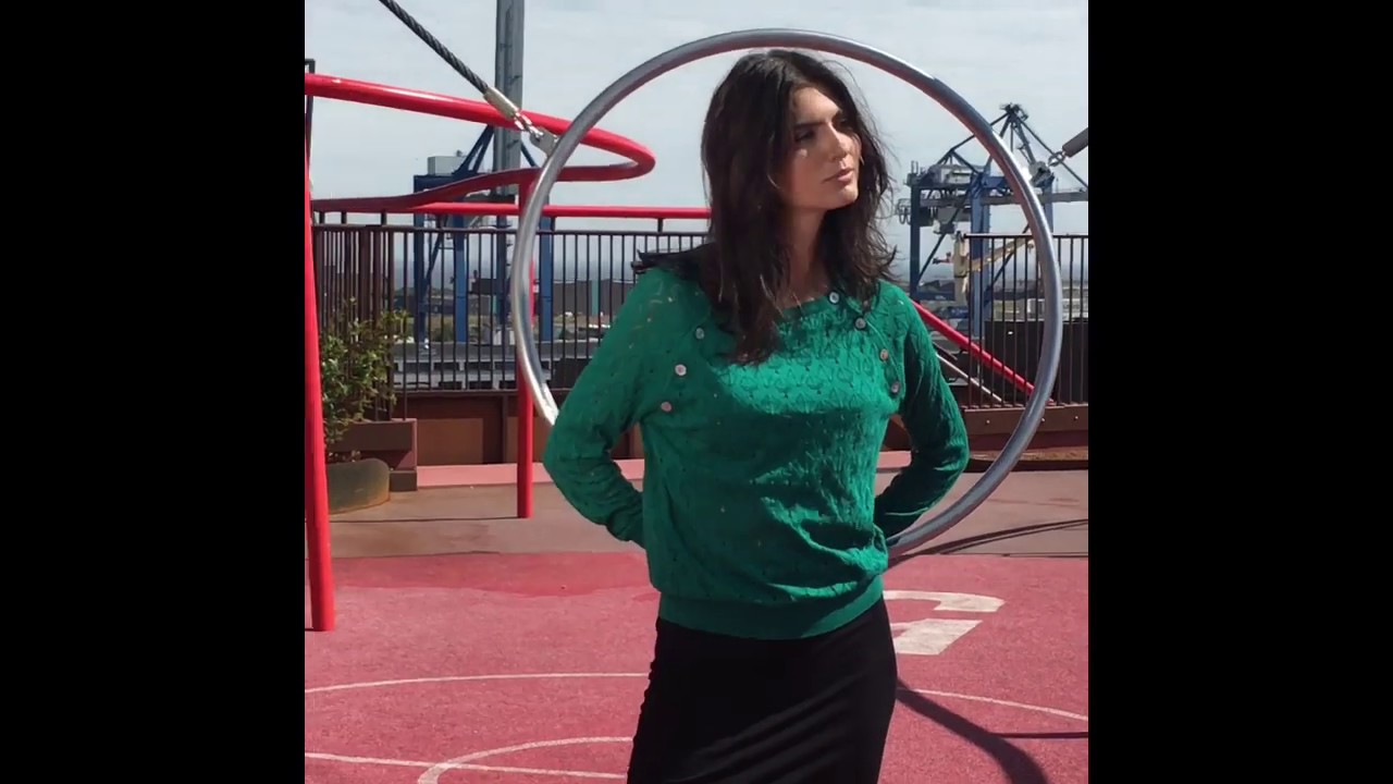 Green Maternity & Breastfeeding jumper with hole pattern YouTube