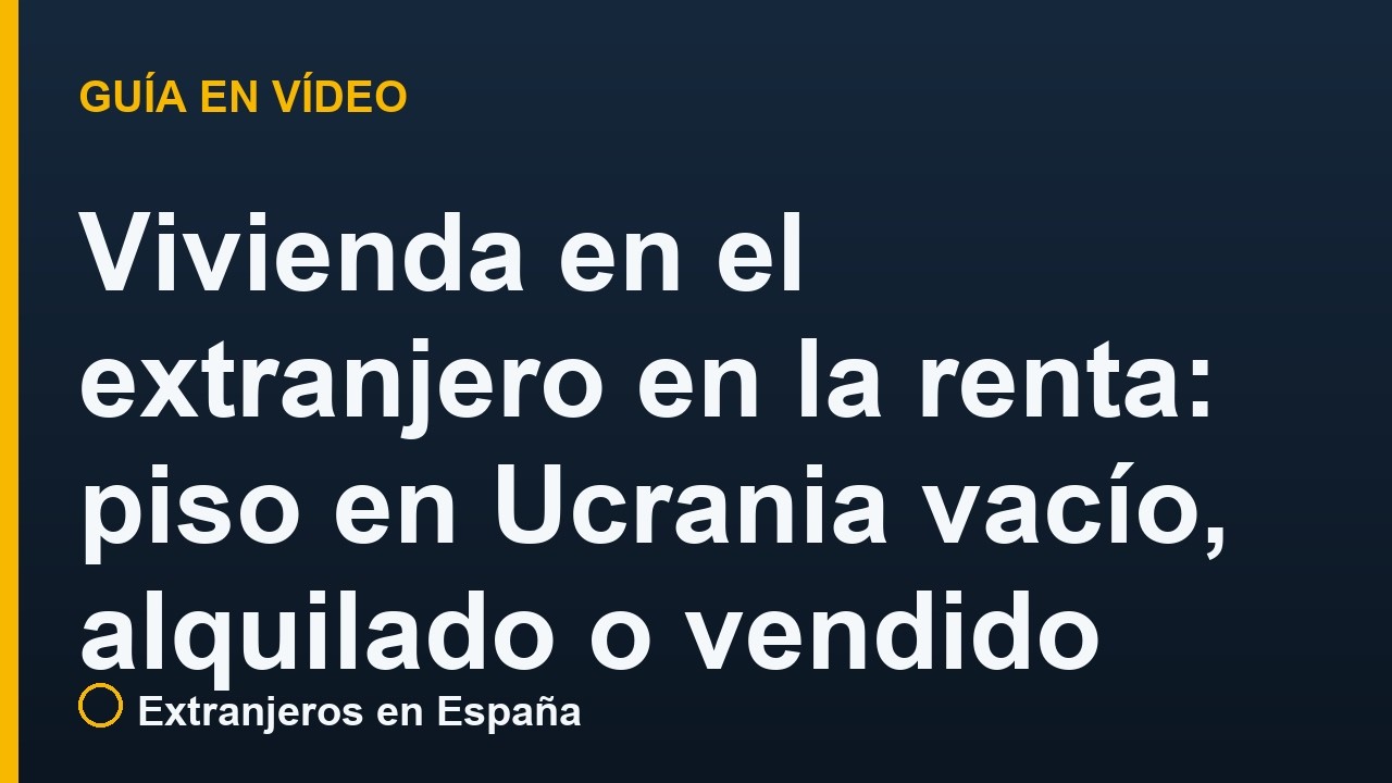 Vivienda en el extranjero en la renta: piso en Ucrania vacío, alquilado o vendido