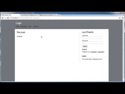 PHP Tutorials Register and Login Part 19 Forgotten Password Part 1