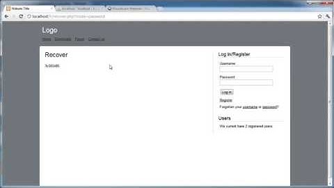 PHP Tutorials Register and Login Part 19 Forgotten Password Part 1