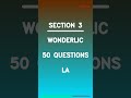 Wonderlic 50 Questions La Latest