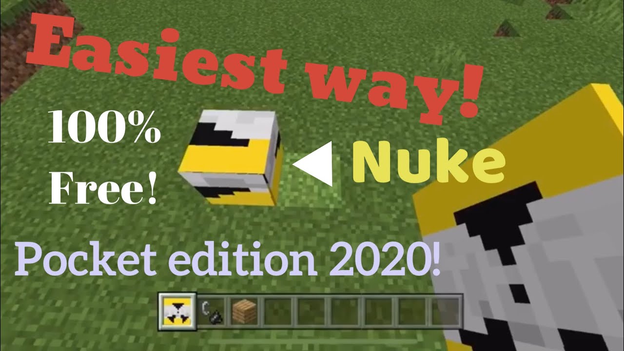 Easiest way to get the nuke in Minecraft! (Pocket edition 2020) - YouTube