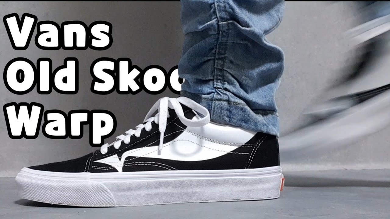 (4K) Vans Warp old skool unboxing/ Vans old skool Warp on feet review ...