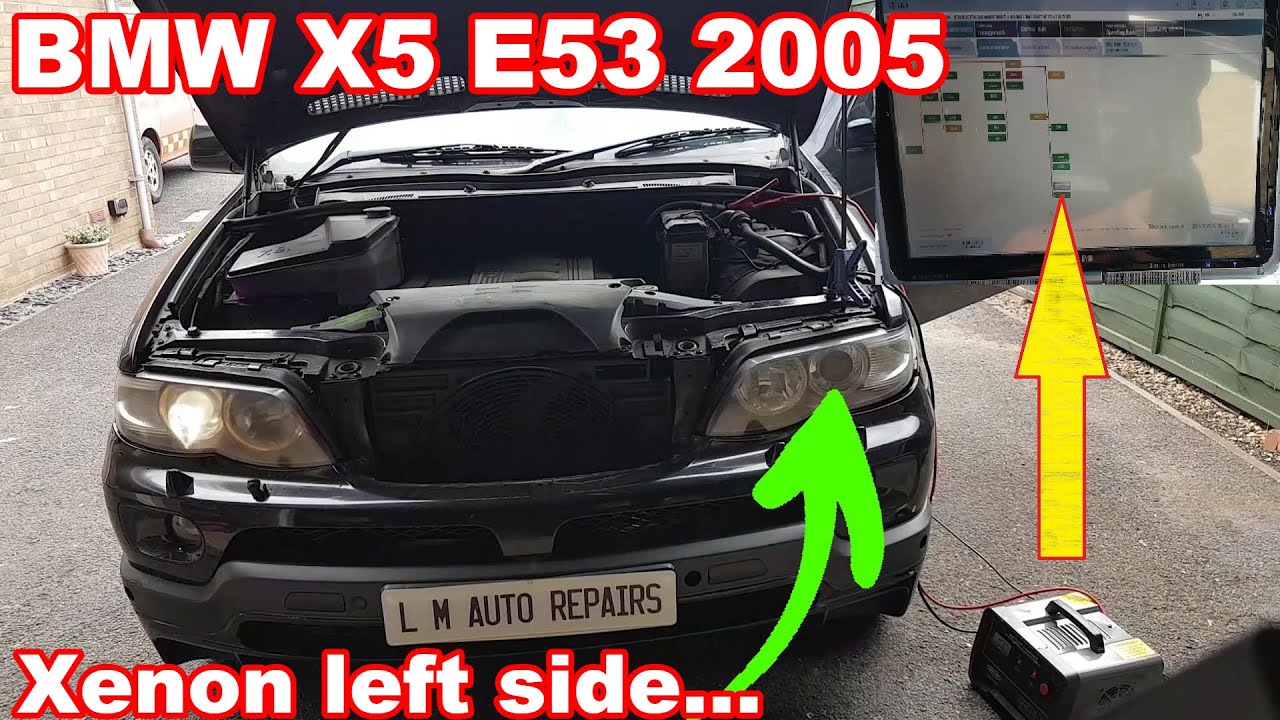 BMW X5 Xenon low beam not working... Fault finding and repair. - YouTube