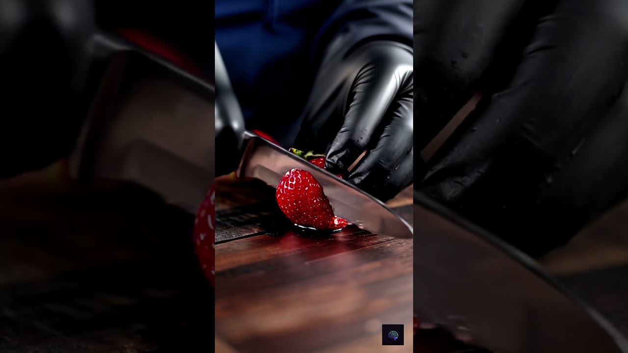 Strawberry Slicing ASMR | Juicy Fruit Macro Cut | No Talking | 8K HDR 