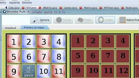 Ejemplo de Puzzle 15 en JAVA