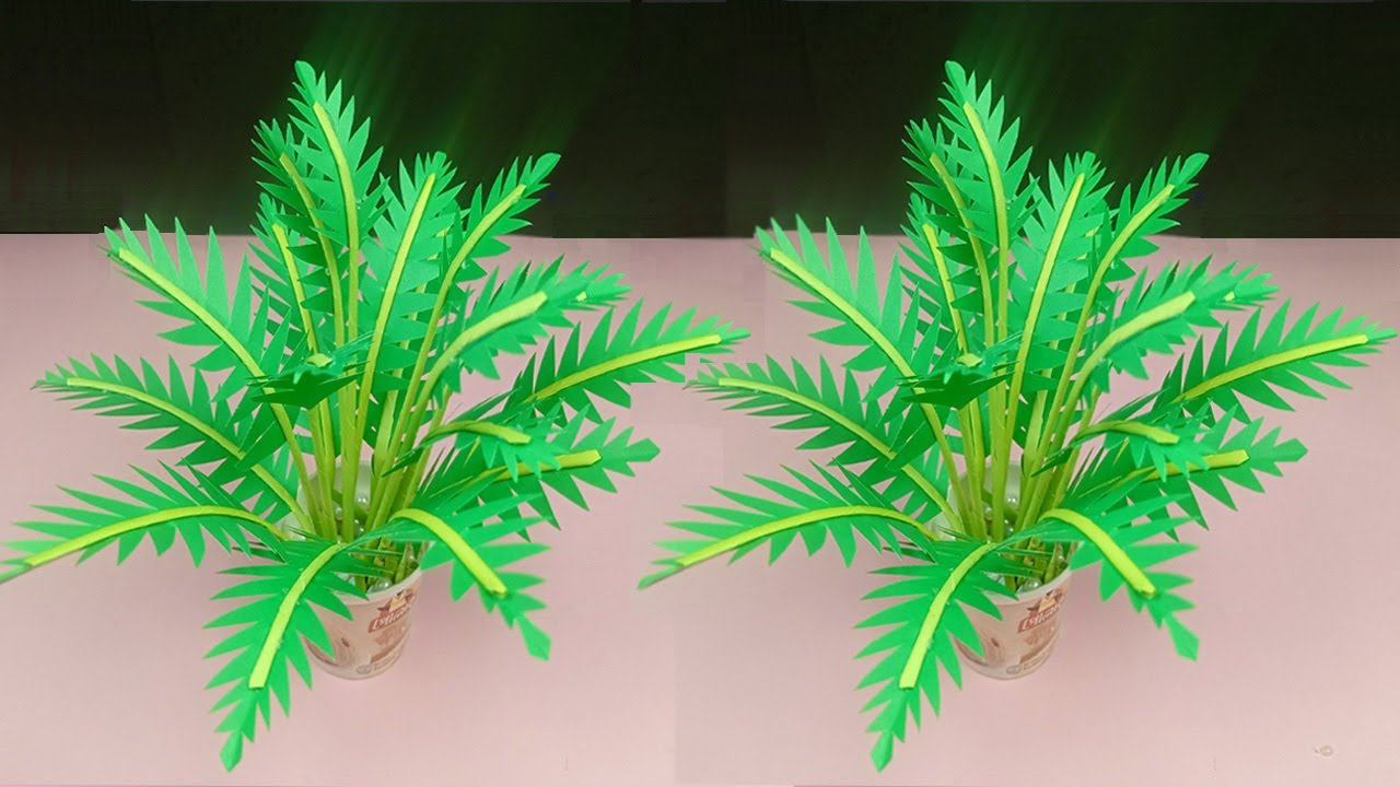 How to Make Paper Plant for Home Decoration DIY Fake Indoor Plant