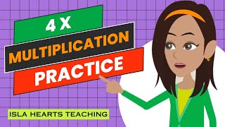 Multiplication Practice for Kids Times Tables Drills 4x - Multiplying Math Facts - Fun Fact Fluency