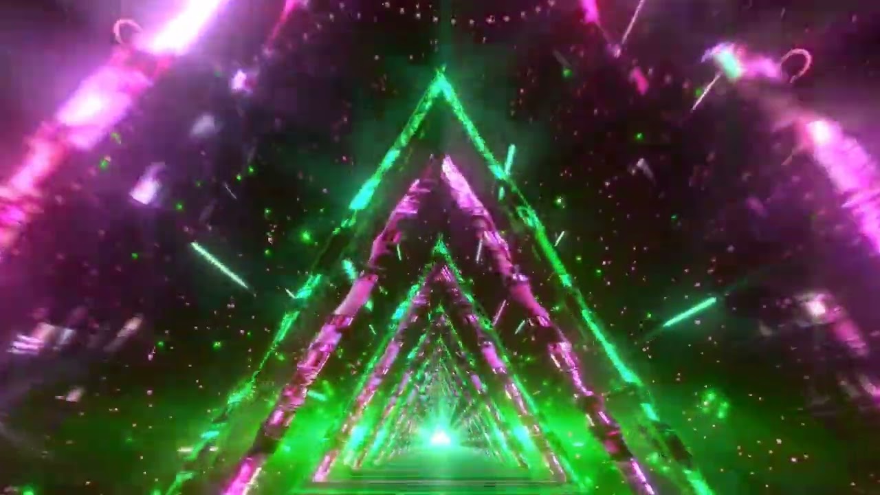 [4K] 4K Screensaver - Beat-synced Tunnel Triangle Motion | Full 3 Hours
