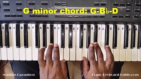 How to Play the G Minor Chord on Piano and Keyboard - Gm, Gmin Chord