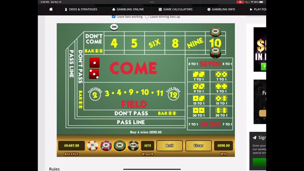 A cool winning craps system. YouTube