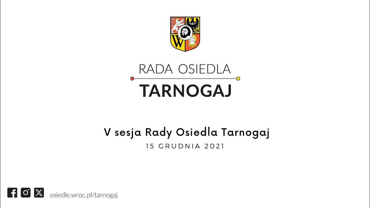 2021.12.15 - V sesja Rady Osiedla Tarnogaj