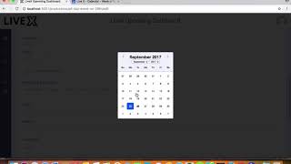 LiveX React Dashboard App Google Event calendar