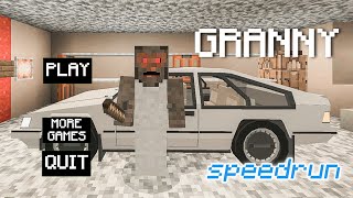 Granny 1.8 - Car escape minecraft speedrun