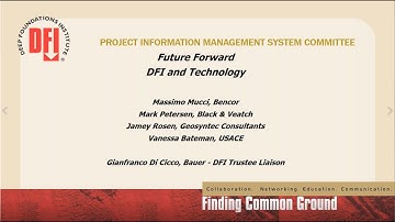 DFI44 Annual Conference –Panel Discussion on Project Information Management Systems