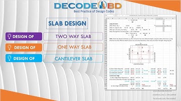 Slab Design Excel | Two Way Slab | One Way Slab | Cantilever Slab