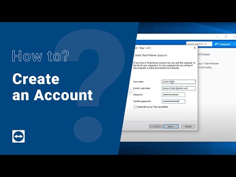 How to: Create an account