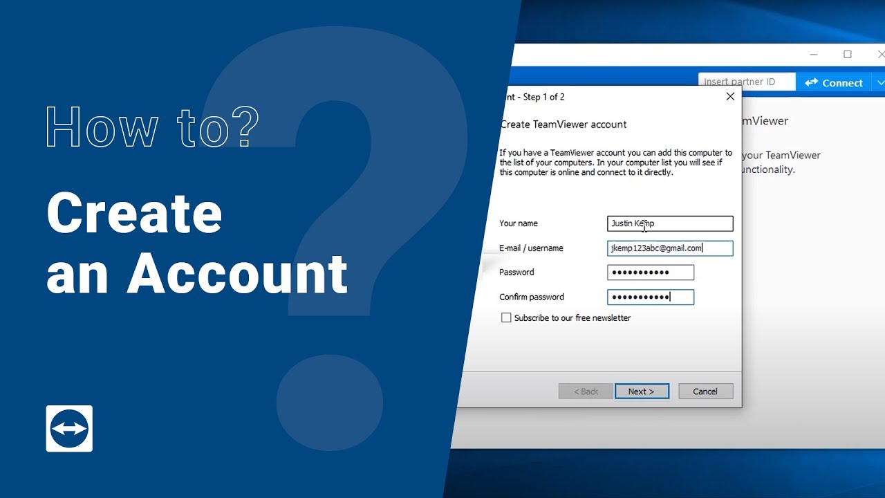 How to Create a  Account 