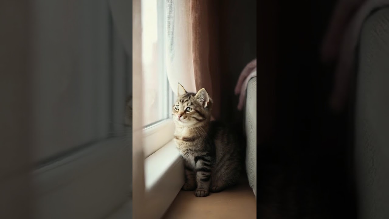 Cat & Rat Sit by Window Together 😺🐭 | Cute & Peaceful Animal Moment