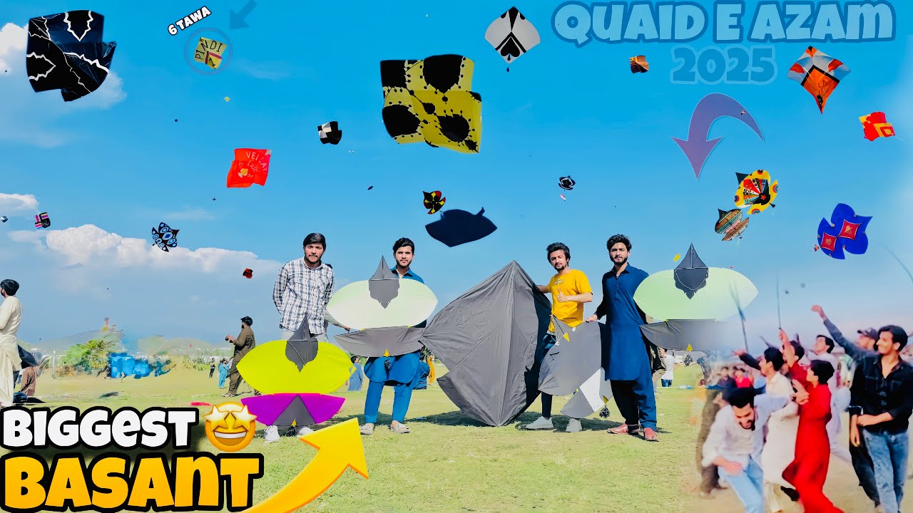 Biggest Basant in quaid e Azam University🫀| Looting kites in Ground 😂 | insane Crowd | Basant 2025