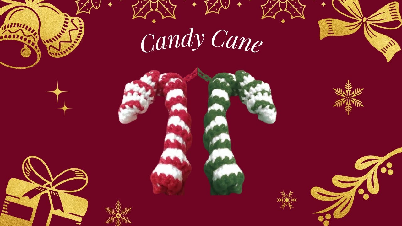 Crochet Christmas Candy Cane - Christmas Ornament / Christmas ...