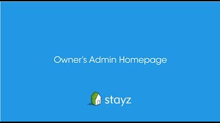 Stayz Owners Admin User Guide - Homepage screenshot 1