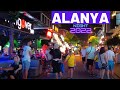 alanya night walking tour 2022 ! alanya antalya turkey holiday ! turkey travel 4k video