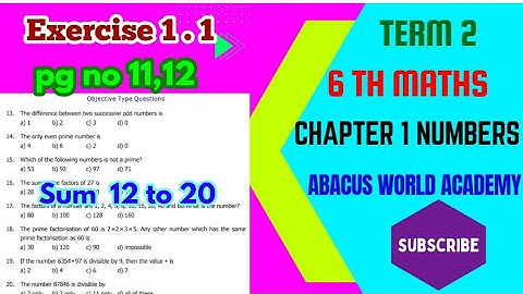 6thstd MathsTerm 2(chapter 1)Numbers-Exercise 1.1sum(12to20)-pgno 12#newedition#newsamacheersyllabus