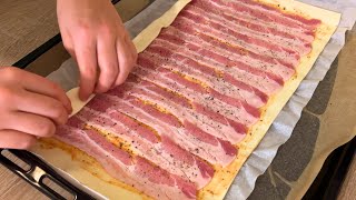 Do you have puff pastry and bacon? The recipe that surprised everyone!