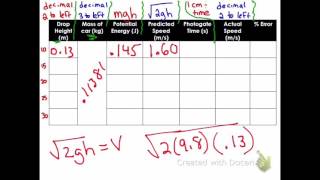 Lab 7B - Conservation of Energy - Part 3 - Analysis