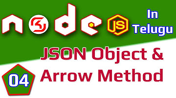#NodeJS In Telugu #04 JSON Object and Arrow Method || #RSKHelpline