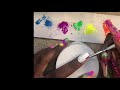 ✨How To |EASY Tie Dye Nail Art w/ PIGMENTS |NEON Rainbow Drip | Shann ✨