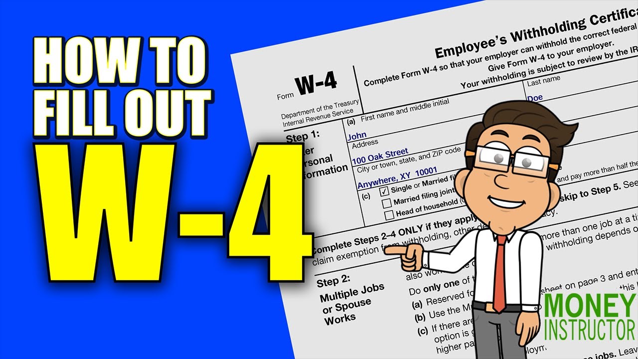 How to Fill Out an IRS W4 Form Money Instructor YouTube