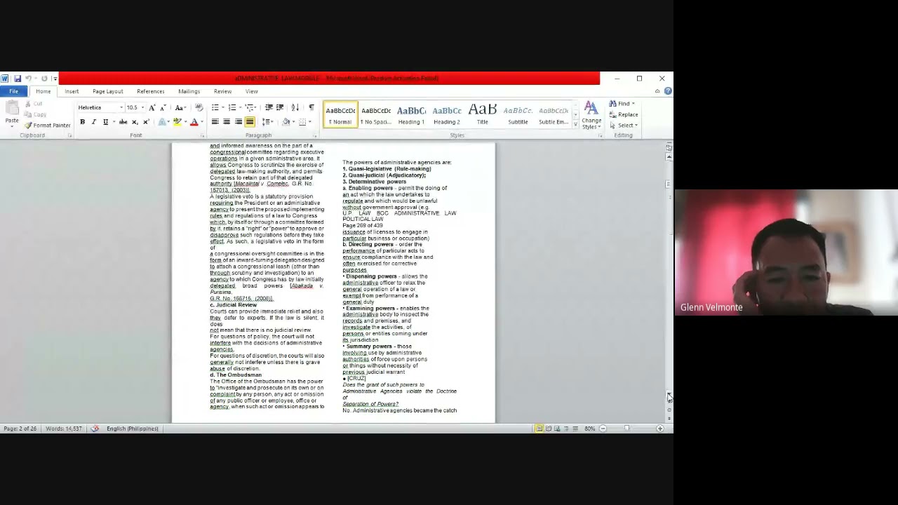 Administrative law lecture