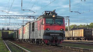 Вл10К-1604/1394А С Грузовым Поездом Следует По Станции Яхрома