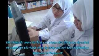 writing learning activity using Webquest through Power Point Presentation