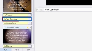 Comment Cues in MediaShout 6