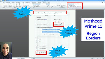 Mathcad Prime 11 - Control Display of Region Borders