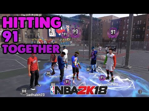 HITTING 91 OVERALL TOGETHER ON NBA 2K18🔥😱