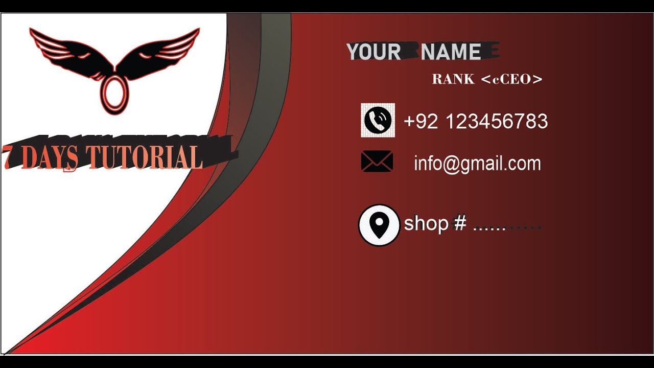 How to make simple business card in corel draw