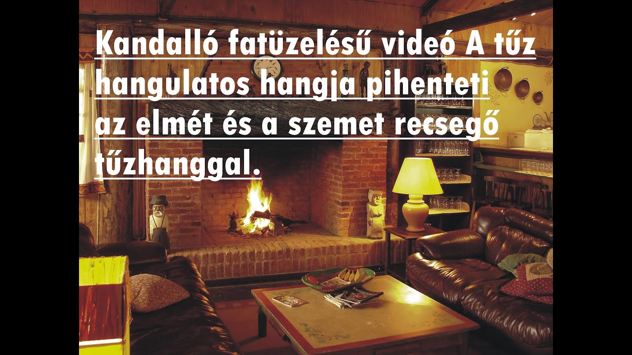 4K HD Kandalló fatüzelésű videó A tűz hangulatos hangja pihenteti az ...