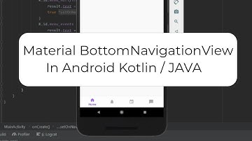 Material bottom navigation in android | Bottom Navigation View | Android Studio