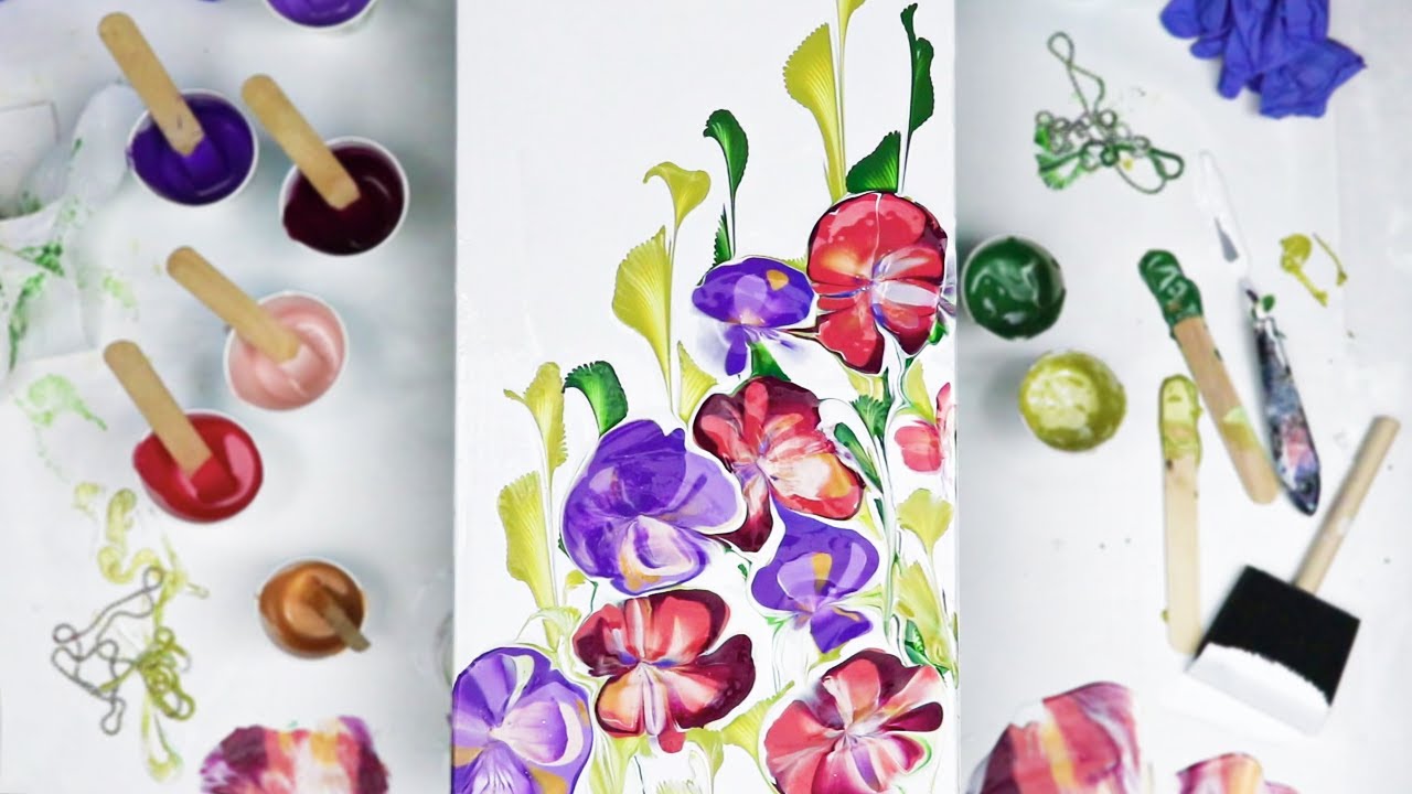 (685) Gorgeous String Pulled and Dipped Flowers *Mixing Techniques*