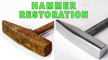HOW TO RESTORE A VERY RUSTY HAMMER  #restoration  #hammer  #mirrorfinish