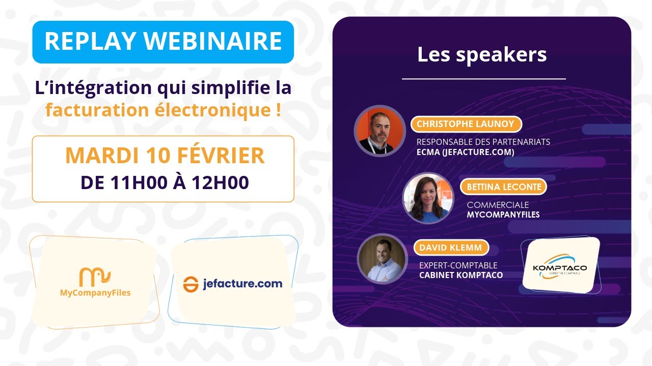 Jefacture com & MyCompanyFiles : l’intégration qui simplifie la FE