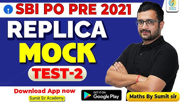 SBI PO PRE 2021 | Maths Mock Test Day-2 | Test By Sumit Sir | Sumit Sir Academy | #Sumitsir