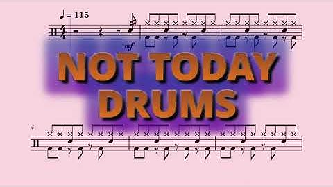 Not Today - Twenty One Pilots - Drums Sheet Music