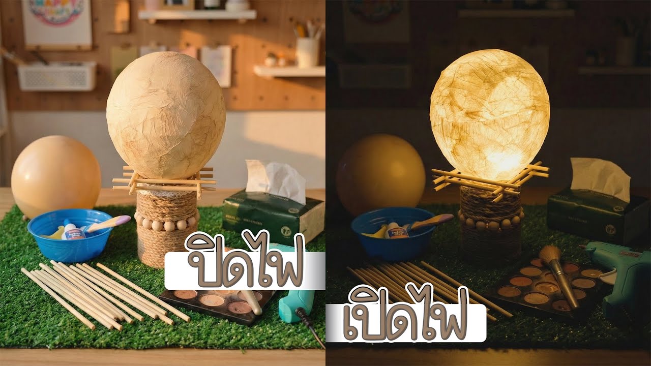DIY โคมไฟจากทิชชู่! สวยหรูจนเพื่อนถามพิกัด  
